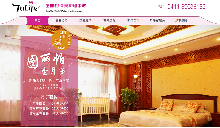 大連圖麗帕月子中心--官網建設